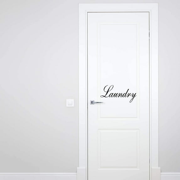VWAQ Laundry Door Decal Vinyl Sticker Laundry Room Decor Home Decorations