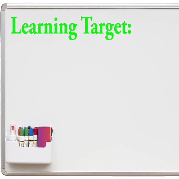 VWAQ Learning Target Whiteboard Decal Teachers Classroom Vinyl Sticker for Dry Erase Board or Walls