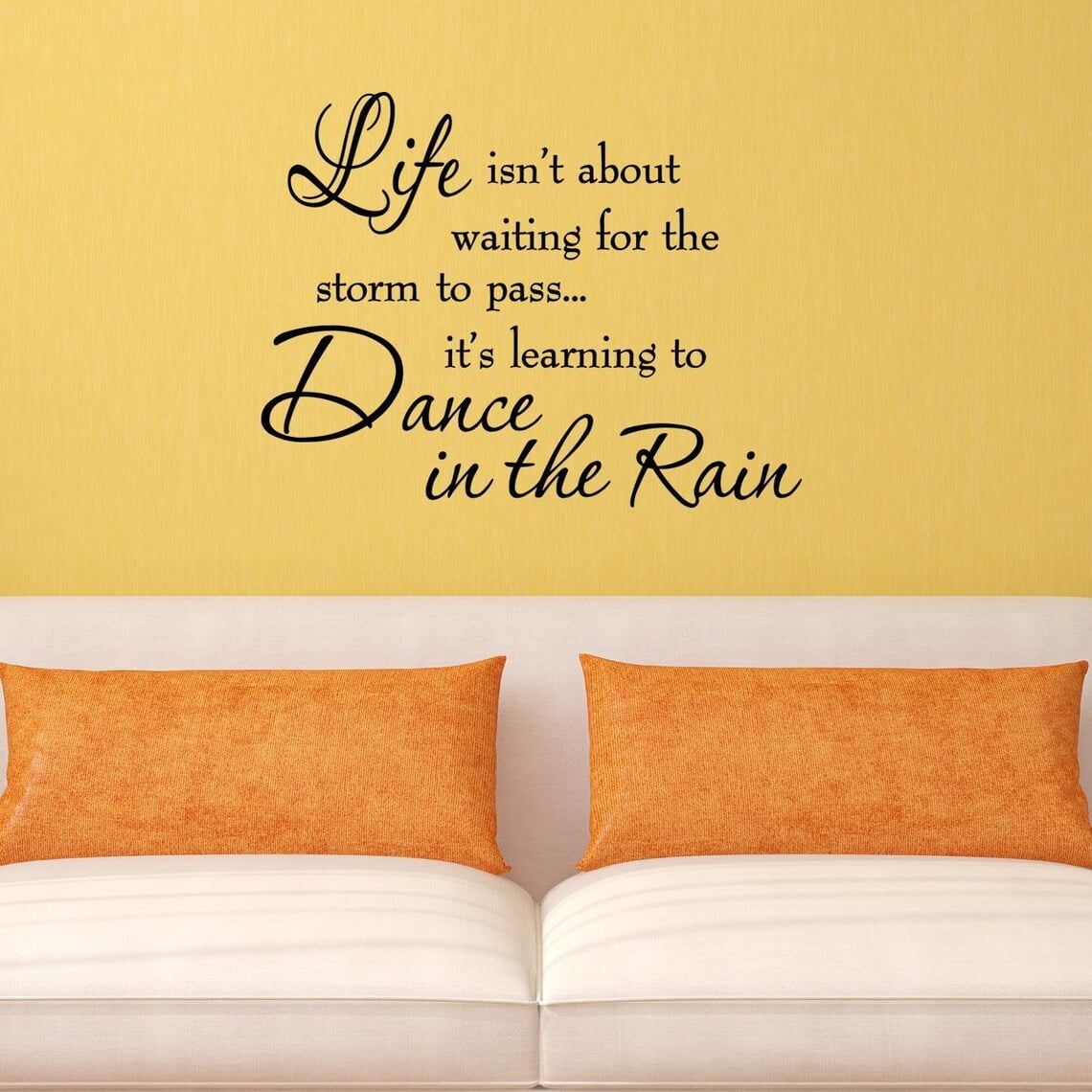 Black Vinyl Inspirational Quote Wall Decal, 22" x 16"