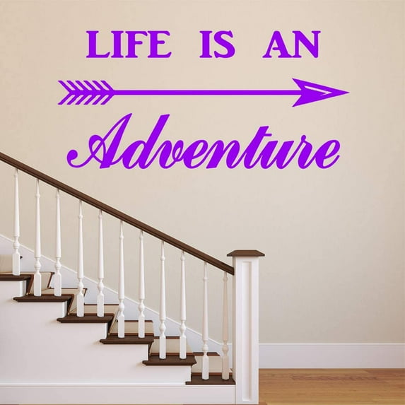VWAQ Life is for Adventures Wall Sticker Mountain Range Decor Vinyl Decal