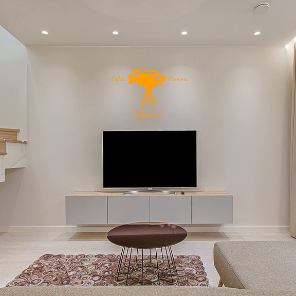 VWAQ Lights Camera Action Decor Wall Sticker Home Theater Room Wall Decal