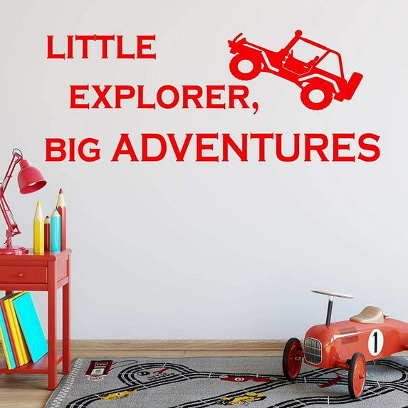 VWAQ Little Explorer, Big Adventures Kids Bedroom Wall Quotes Decal