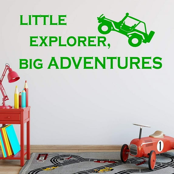VWAQ Little Explorer, Big Adventures Kids Bedroom Wall Quotes Decal