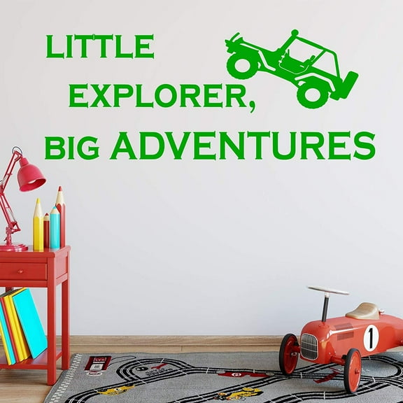 VWAQ Little Explorer, Big Adventures Kids Bedroom Wall Quotes Decal