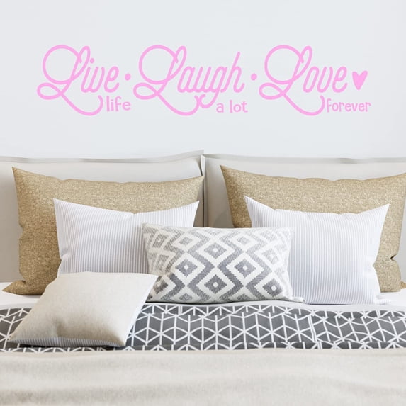 VWAQ Live Life Laugh A Lot Love Forever Wall Decal Romantic Wall Decor