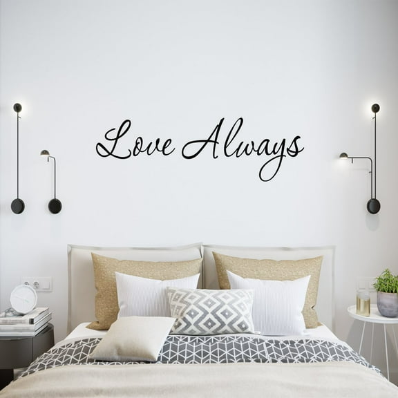 VWAQ Love Always Wall Decal Inspirational Quotes Family Wall Decals - 1603