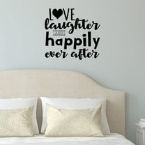 VWAQ Love Laughter and Happily Ever After Wall Decal Romantic Wall Decor