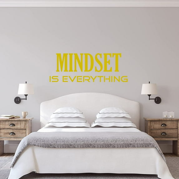 VWAQ Mindset is Everything Inspirational Wall Decal Motivational Quote