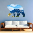 thumbnail image 1 of VWAQ Mountain Landscape Wall Art - Grizzly Bear Animal Decal Peel and Stick - SC03, 1 of 1