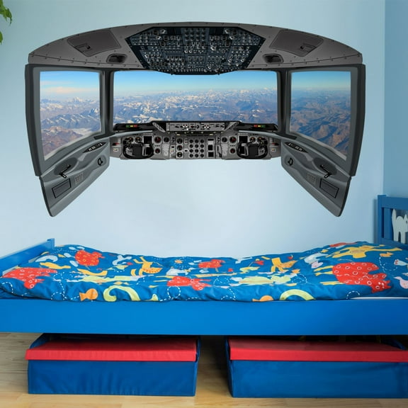 VWAQ Mountain View Wall Mural | Cockpit Wall Decal - CP14