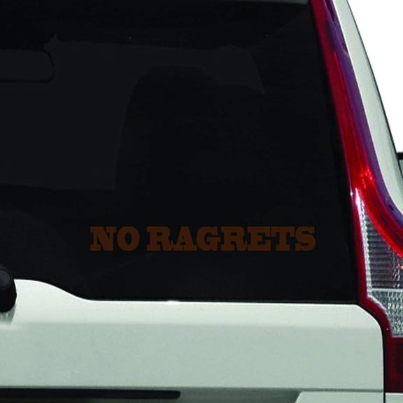 VWAQ No Ragrets- Funny Vehicle Vinyl Window Decal