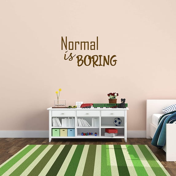 VWAQ Normal is Boring Vinyl Wall Art Decal Creative Sticker Quotes Decor