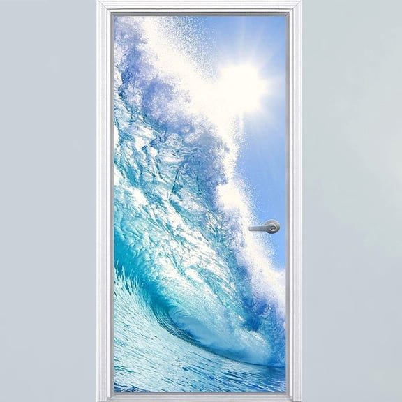 VWAQ- Ocean Door Mural Decor - Vinyl Beach Water Bedroom Door Wrap Decal Sticker - DM4