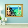thumbnail image 1 of VWAQ Ocean Window Decal Nature Decor Bedroom Wall Sticker Peel and Stick Mural NW2 (18"H X 22"W), 1 of 2