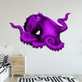 thumbnail image 1 of VWAQ Octopus Vinyl Wall Decal Mural Decor Octopus Tentacles Stickers Ocean Animal Wall Art - OCW2 (Purple, 32" H X 48" W), 1 of 2