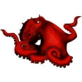 thumbnail image 1 of VWAQ Octopus Vinyl Wall Decal Mural Decor Octopus Tentacles Stickers Ocean Animal Wall Art - OCW2 (Red, 24" H X 36" W), 1 of 2