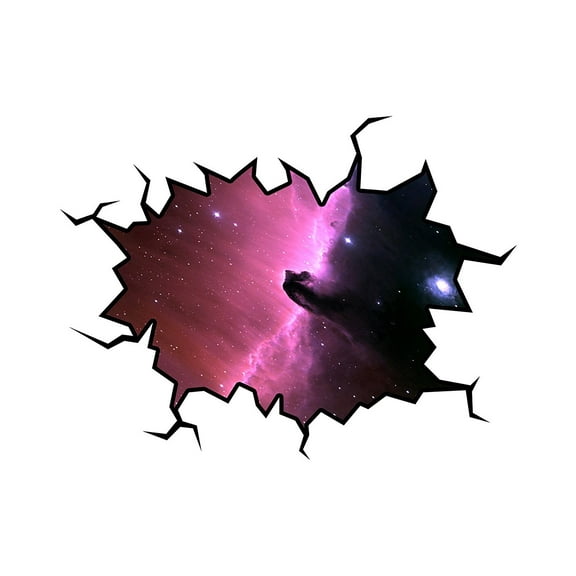 VWAQ Outer Space Wall Decal Nebula Galaxy Sticker Hole In The Wall VWAQ-WC8 (18"H X 22"W)