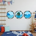 thumbnail image 1 of VWAQ PORTHOLES - Cruise Ship Decals, Tropical Island Wall Decor - VWAQ-SPW11 (20" Diameter, Silver), 1 of 3
