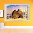thumbnail image 1 of VWAQ Peel And Stick Egyptian Pyramids Wall Mural - 3D Window View Wall Decal Sticker NWT2 (22" H X 33" W), 1 of 2