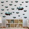 thumbnail image 1 of VWAQ Peel and Stick Piranha Wall Decal Stickers | School of Fish Vinyl Decor, 1 of 2