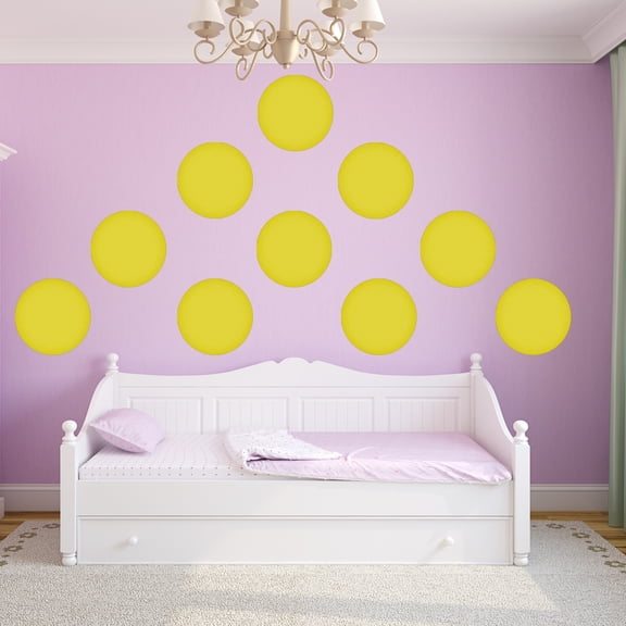 VWAQ Polka Dots Large Circles (10 Pack) Big 12" Peel & Stick Decal Dots Colors Choice Kids