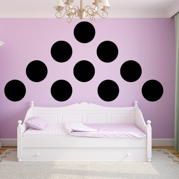 VWAQ Polka Dots Large Circles Set of (10) Big 12" Peel & Stick Decal Dots Colors Choice Kids