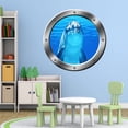 thumbnail image 1 of VWAQ Porpoise Wall Decal Dolphin Porthole Window Sticker - SP29, 1 of 2