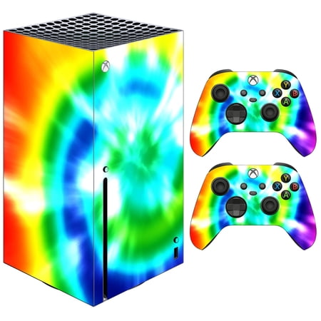 VWAQ Rainbow Skin For Xbox Series X Console and Controllers - Vinyl Tie Dye Wrap To Fit Xbox Series X - XSRSX2 [video game]