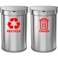 thumbnail image 1 of VWAQ Recycle and Trash Decal Set of 2 - Vinyl Recycle Sticker for Trash Can Bin - TC3, 1 of 2