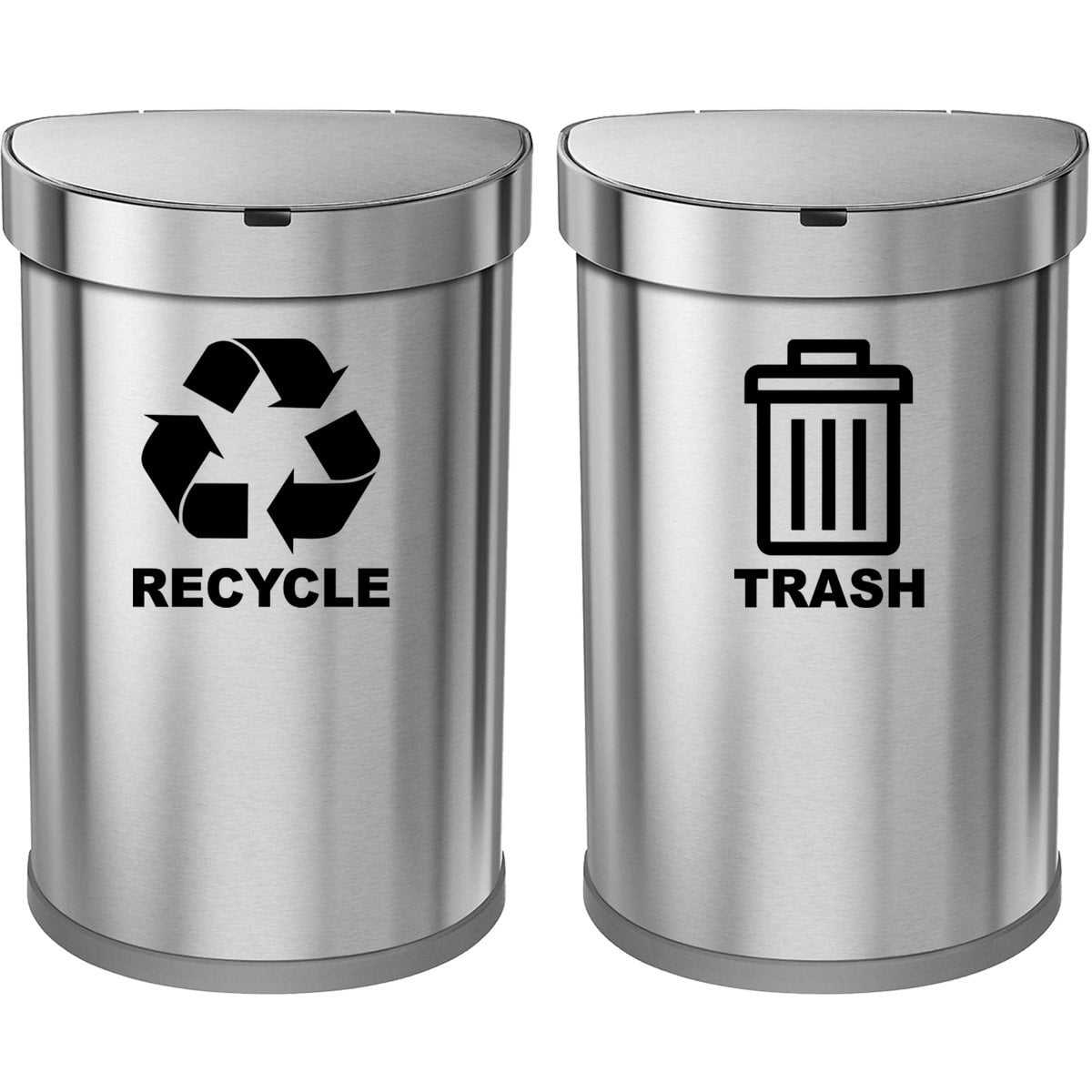 VWAQ Recycle and Trash Decal Set of 2 Vinyl Recycle Sticker for Trash