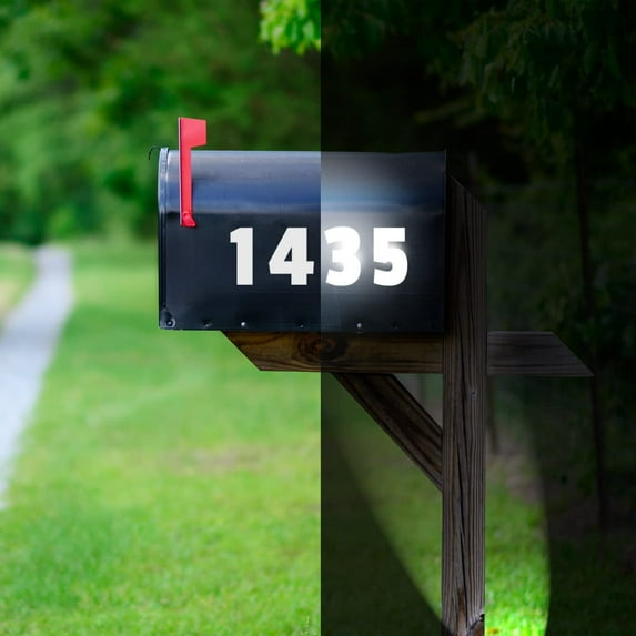VWAQ Reflective Mailbox Decals 5 Sets - Numbers 0-9 Die Cut Stickers - Self Adhesive Weather Proof Vinyl for Home and Business - RFMB1 (3 Inch)