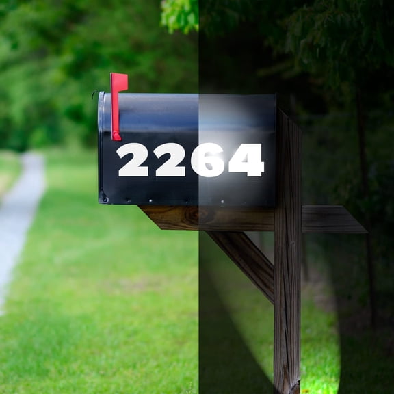 VWAQ Reflective Mailbox Decals 5 Sets - Numbers 0-9 Die Cut Stickers - Self Adhesive Weather Proof Vinyl for Home and Business - RFMB2 (2 Inch)