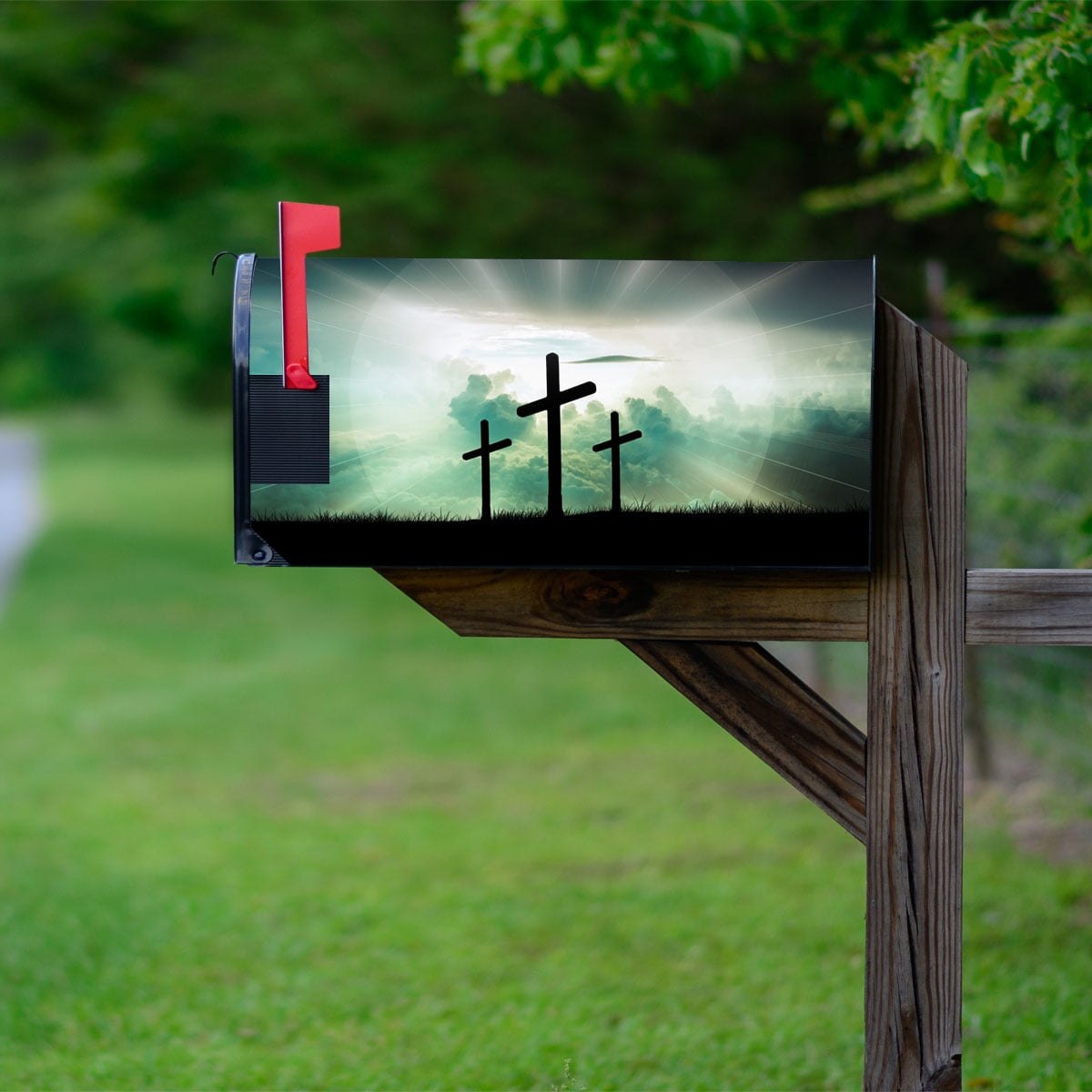 VWAQ Religious Mailbox Covers Magnetic Christian Home Decor - 25.5"H X 20.75"W MBM52