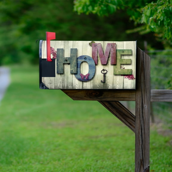 VWAQ Rustic Home Mailbox Covers Magnetic House Decor - 20.5"H X 18.25"W MBM47