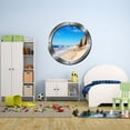 thumbnail image 1 of VWAQ Sandy Beach Wall Decal 3D Ocean Porthole Peel And Stick Mural VWAQ-SP32 (20" Diameter), 1 of 3