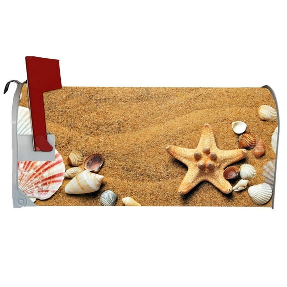 VWAQ Seashells and Starfish Summer Beach Mailbox Covers Magnetic Decorative - MBM9