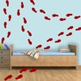thumbnail image 1 of VWAQ Shoe Print Footprint Vinyl Decals - Peel and Stick Floor or Wall Stickers - 32 PCS, 1 of 1