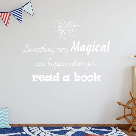 VWAQ Something Very Magical Can Happen When You Read A Book Classroom Reading Wall Decals