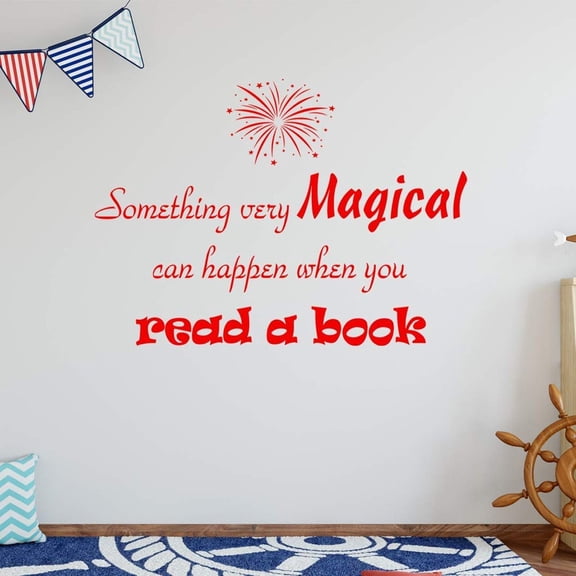 VWAQ Something Very Magical Can Happen When You Read A Book Classroom Reading Wall Decals
