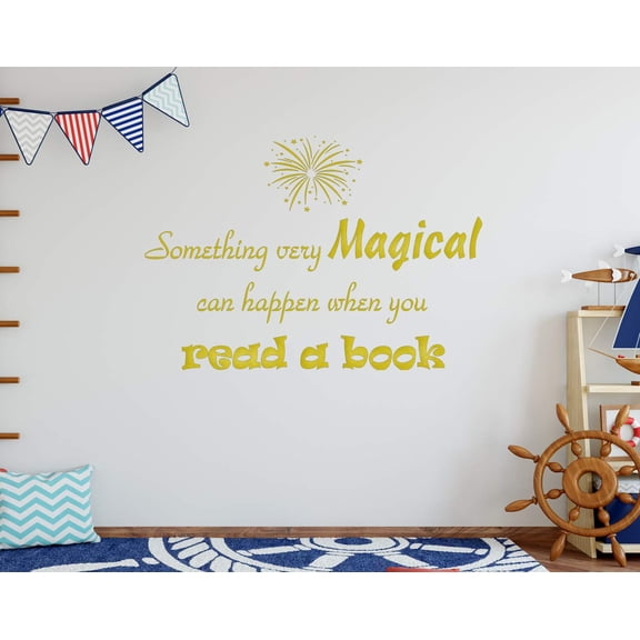 VWAQ Something Very Magical Can Happen When You Read A Book Classroom Reading Wall Decals