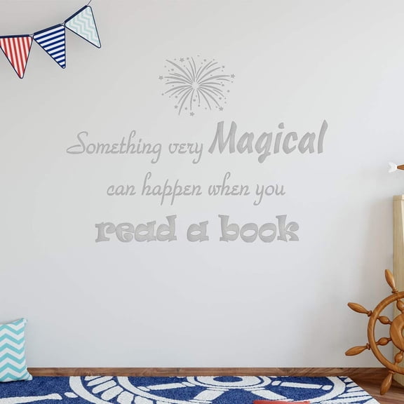 VWAQ Something Very Magical Can Happen When You Read A Book Classroom Reading Wall Decals