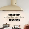 thumbnail image 1 of VWAQ Stressed Spelled Backwards is Desserts Wall Decal Cute Kitchen Quotes Decor, 1 of 1
