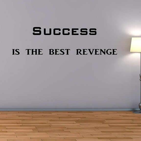 VWAQ Success is The Best Revenge Vinyl Wall Decals Encouraging Wall Quotes