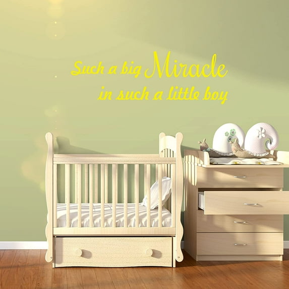 VWAQ Such A Big Miracle in Such A Little Boy Kids Room Wall Decor