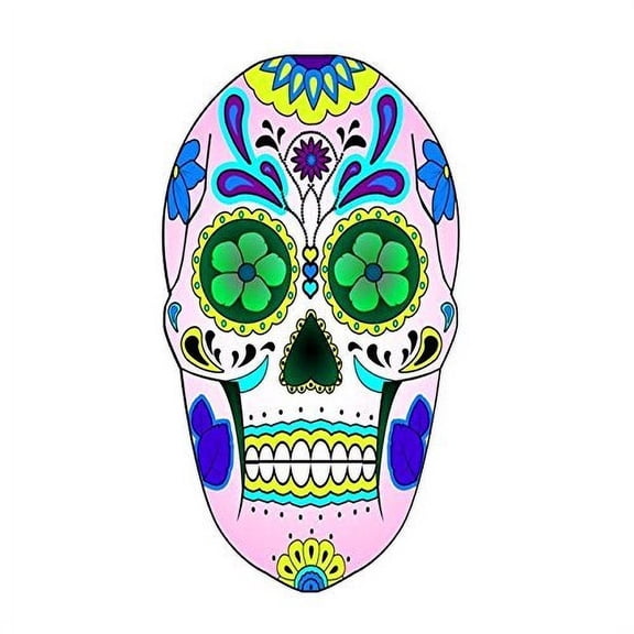 VWAQ Sugar Skull Wall Art Murals Day of the Dead Wall Art Dia De Los Muertos Decor Candy Skull Stickers Calavera Fiesta Halloween Peel and Stick Removable Decal