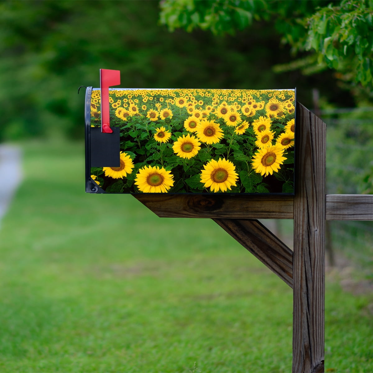 VWAQ Sunflower Home Mailbox Covers Magnetic House Decor - 25.5"H X 20.75"W MBM48