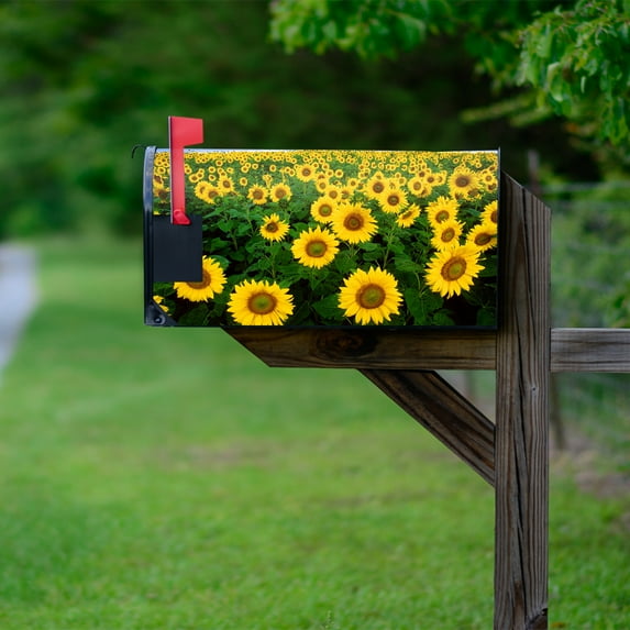 VWAQ Sunflower Home Mailbox Covers Magnetic House Decor - 25.5"H X 20.75"W MBM48