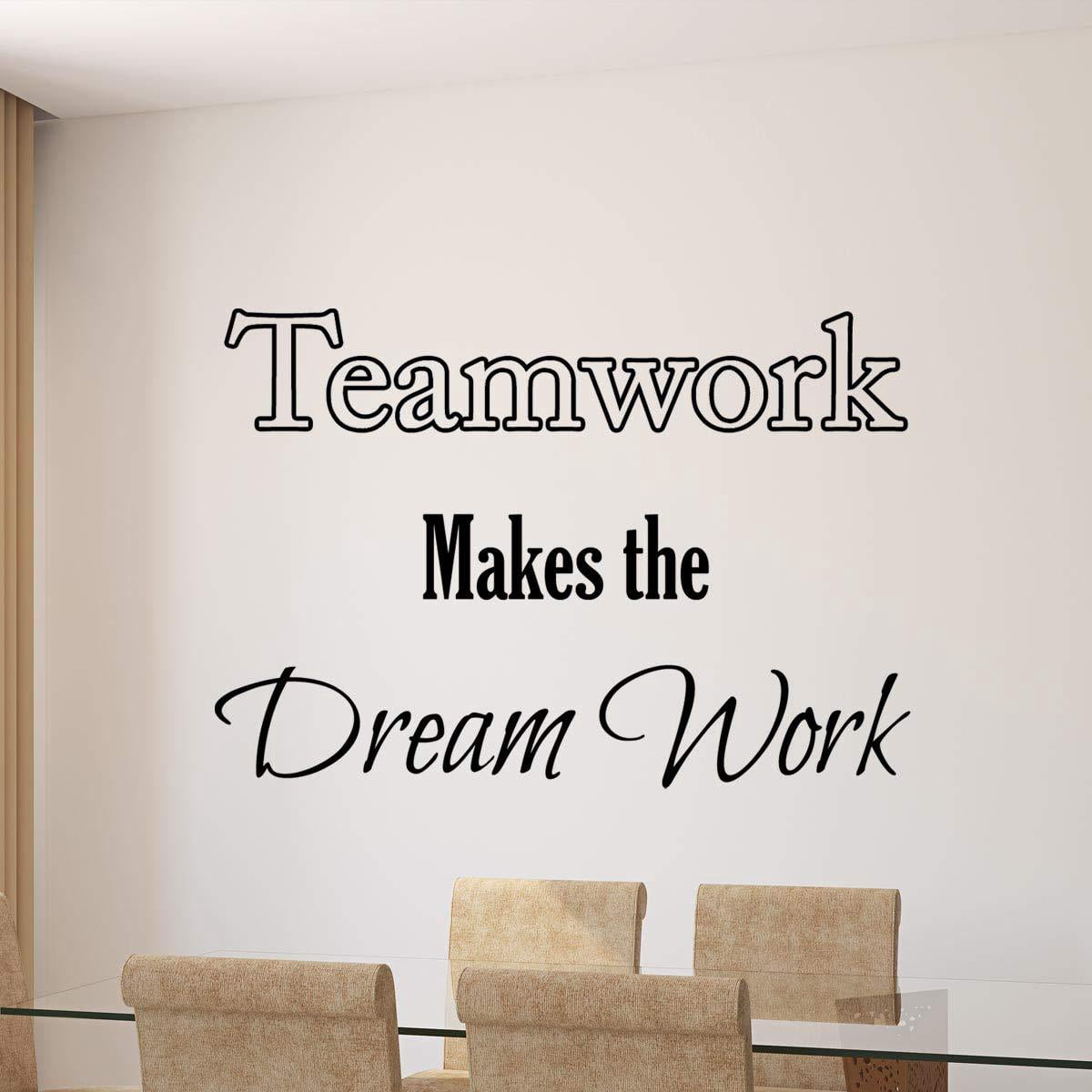 VWAQ Teamwork Makes The Dreamwork Quote Vinyl Decal Home and Office ...
