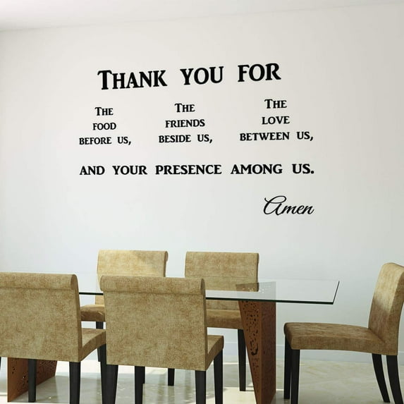 VWAQ Thank You for The Food Before Us Prayer Wall Quotes Decal
