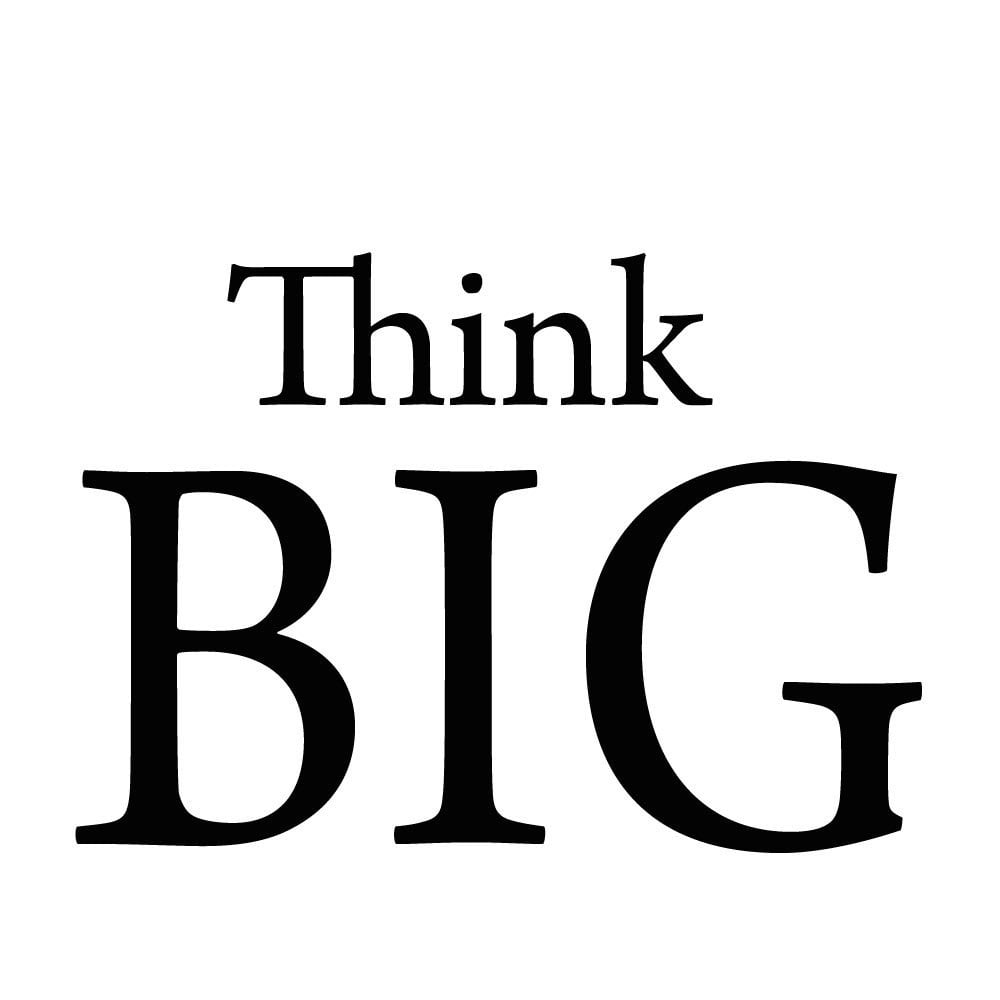 VWAQ Think BIG Wall Decal Inspirational Quote VWAQ-1770 (26"W X 18.5"H